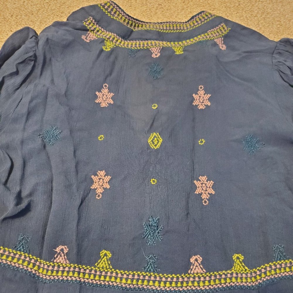 Free People Navy Floral Mini Dress - Picture 9 of 12